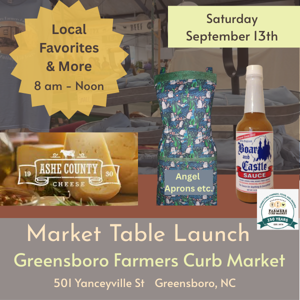 Botanic Aromatics a Greensboro Holistic Collective Member supports Greensboro Farmers Curb Market Market table launch