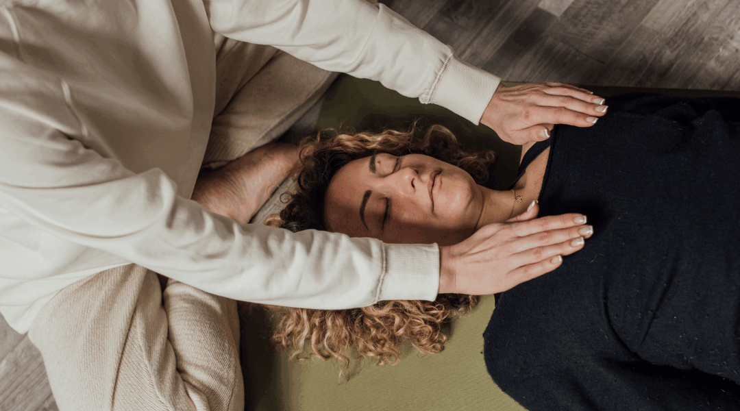 A quiet Bowen Therapy session showing gentle, light-touch bodywork designed to support relaxation and nervous system balance.