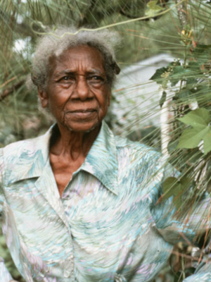 Emma Dupree standing in her yard in Fountain, North Carolina,