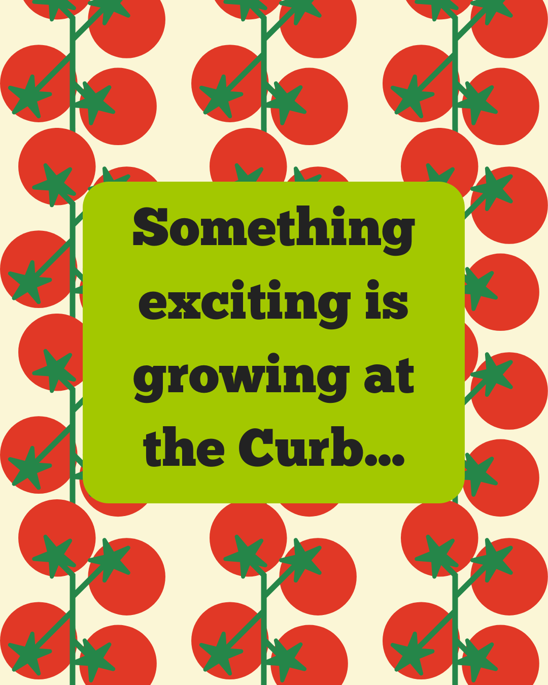 Illustrated Greensboro Farmers Market graphic teasing an upcoming change at the market.