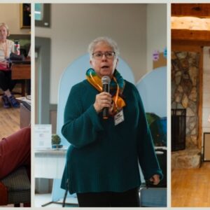 Image of Yolanda Marin, Mary Ellen Hettinger, and Dr. Vujnovic, speakers at the Women's Retreat March 2026