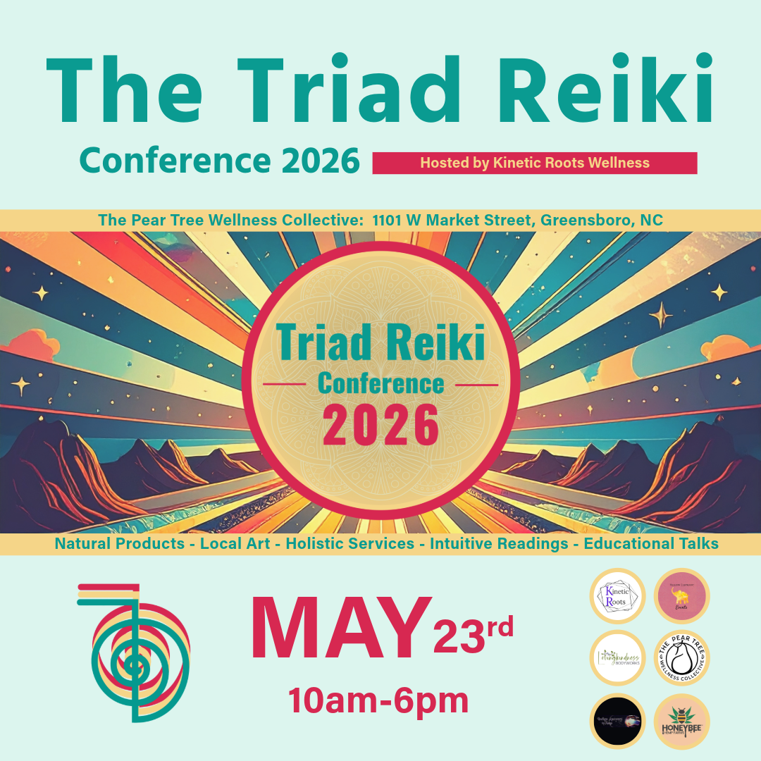 Triad Reiki Conference 2026 event graphic with date and location details