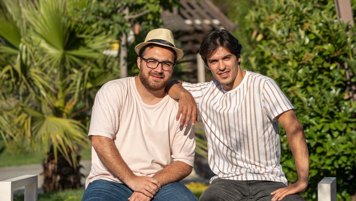 Two men sharing a moment of friendship and connection