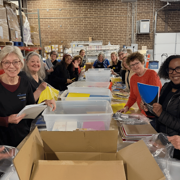 Volunteers Prepare School Supplies at BackPack Beginnings